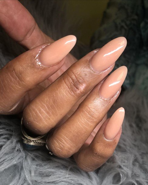 Neat Tan Nail On Female