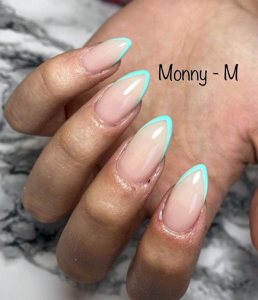 Neat Teal Turquoise Dress Nail On Female