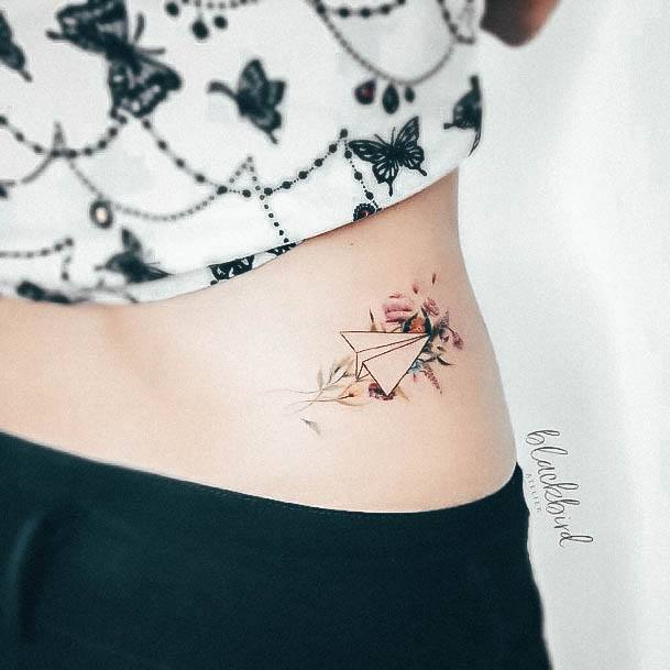 Neat Travel Tattoo On Female