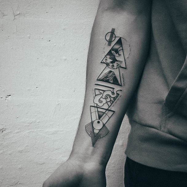 Neat Triangle Tattoo On Female