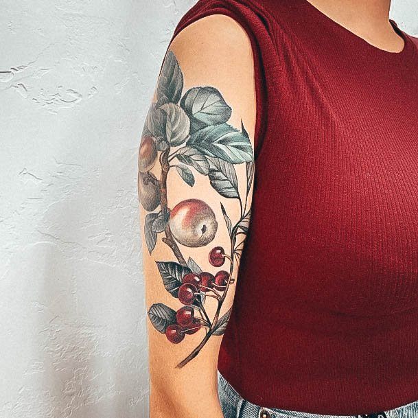 Neat Vine Tattoo On Female