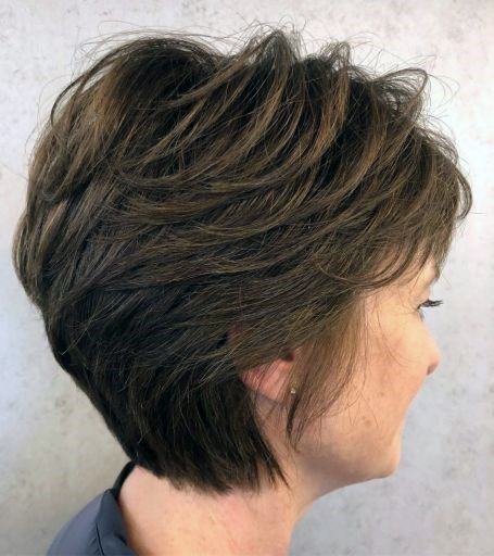 Neatly Side Combed Bob Hairstyles For 50 Year Old Woman With Thick Hair