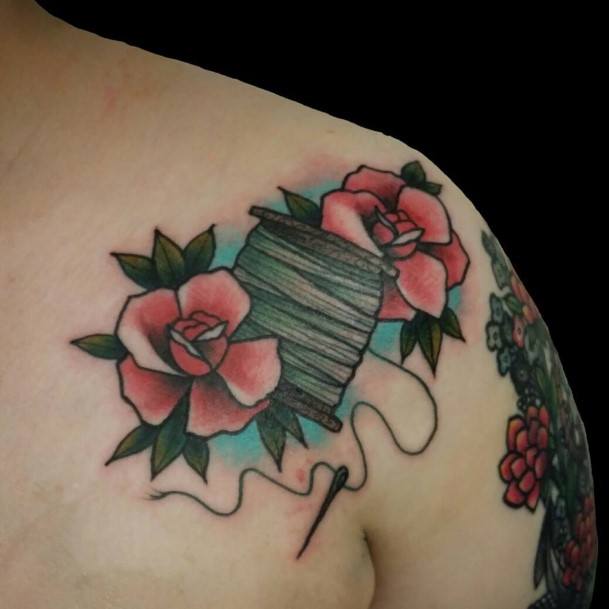 Needle And Thread Tattoo Art For Women