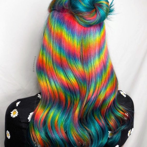 Neon Hairstyless Feminine Ideas