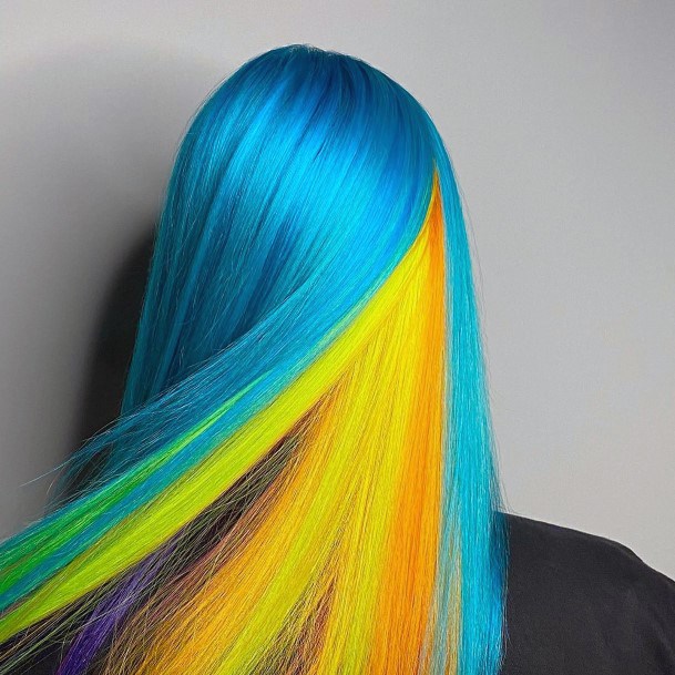 Neon Woman Hairstyles Art