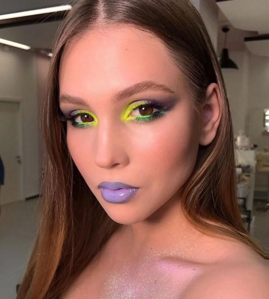 Neon Yellow Eye Makeup Looks For Women