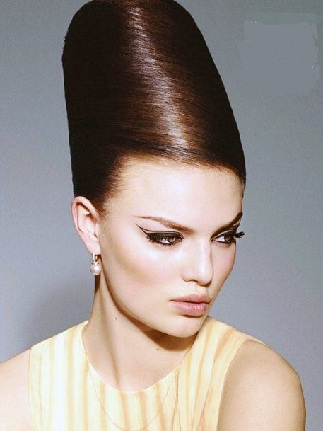 New Couture High Profile Beehive Hair Styles For Brunette Women