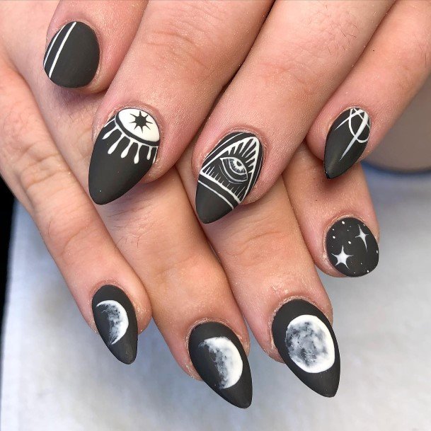 New Moon Nails Feminine Ideas