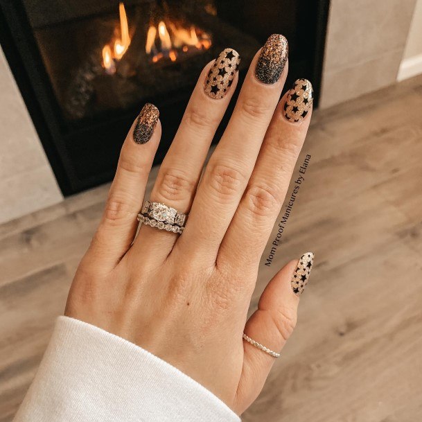 New Years Nails Feminine Ideas