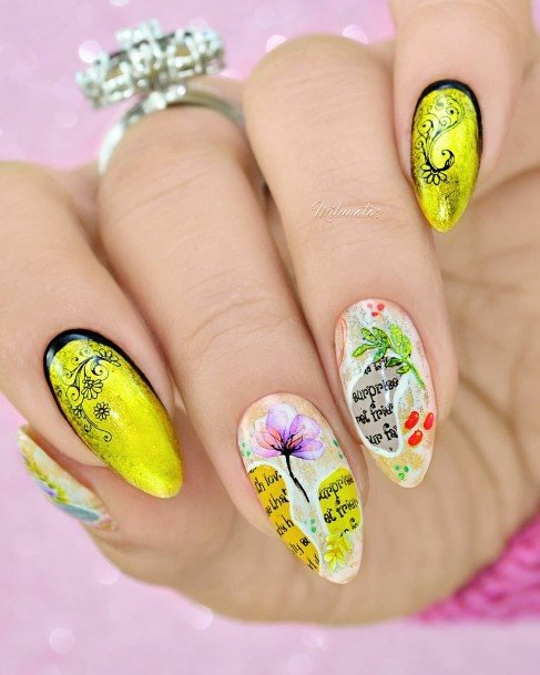 Newspaper Female Nail Designs