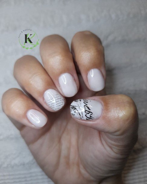 Newspaper Girls Nail Ideas