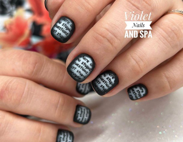 Newspaper Nail Design Inspiration For Women