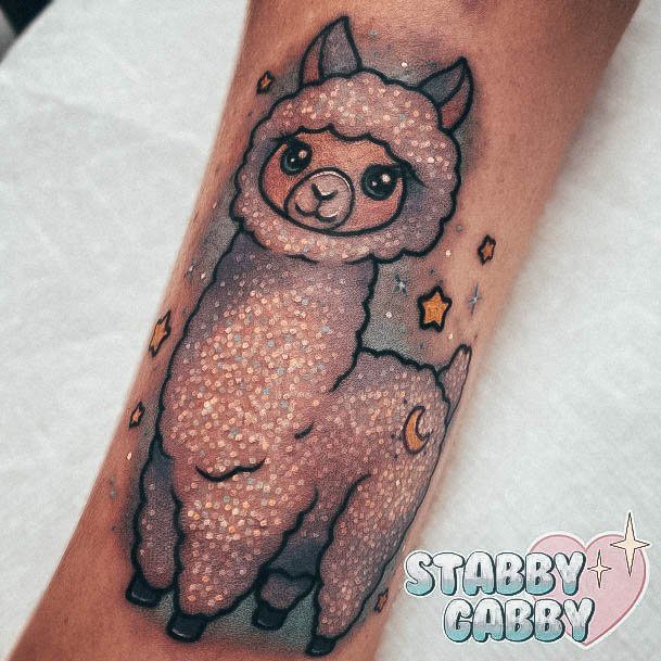 Nice Alpaca Tattoos For Women