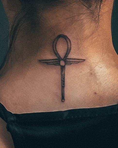 Nice Ankh Tattoos For Women