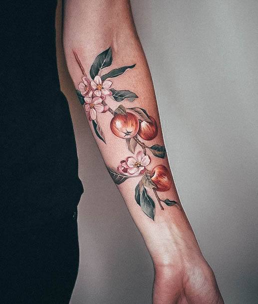 Nice Apple Tattoos For Women