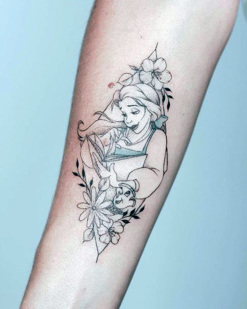 Nice Belle Tattoos For Women