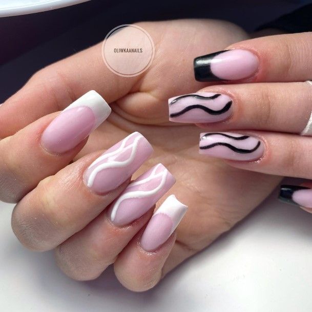 Nice Black And White Nails For Women