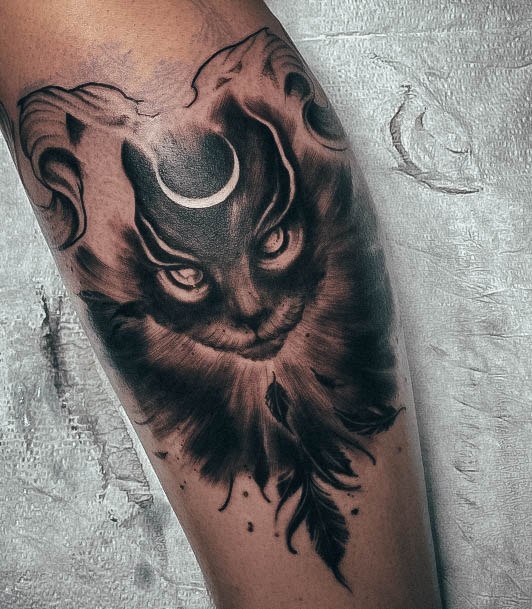 Nice Black Cat Tattoos For Women