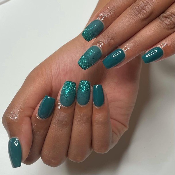 Nice Blue And Green Nails For Women