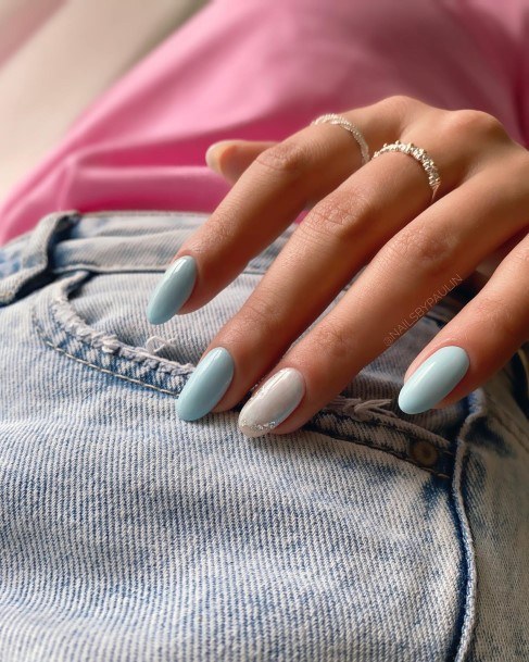 Nice Blue Winter Nails For Women