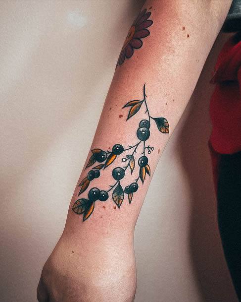 Nice Blueberry Tattoos For Women