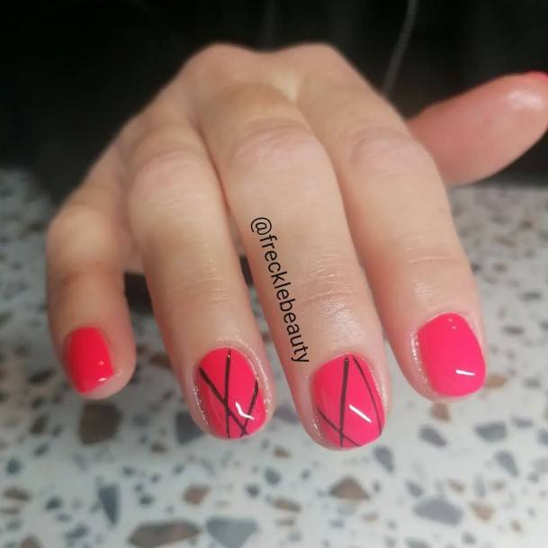 Nice Bright Coral Nails For Women