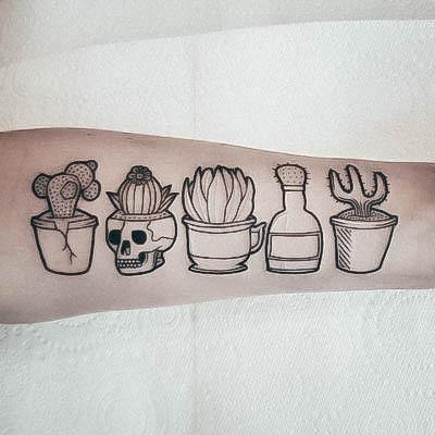 Nice Cactus Tattoos For Women