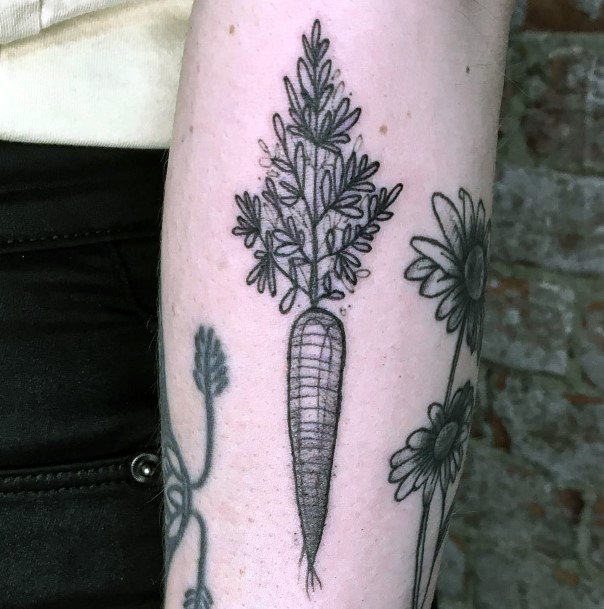 Nice Carrot Tattoos For Women