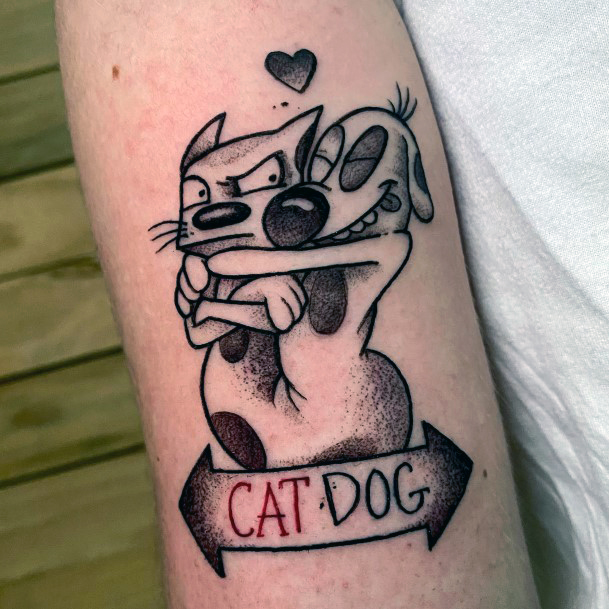 Nice Catdog Tattoos For Women