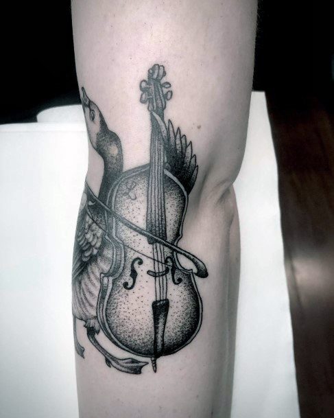 Nice Cello Tattoos For Women