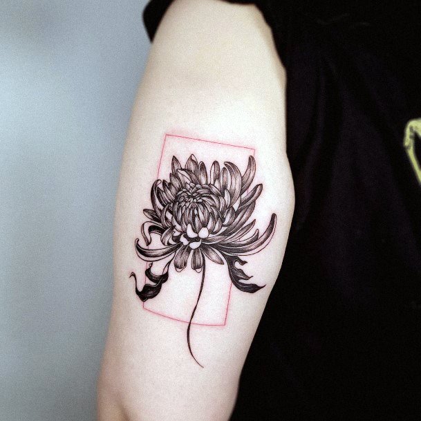 Nice Chrysanthemum Tattoos For Women