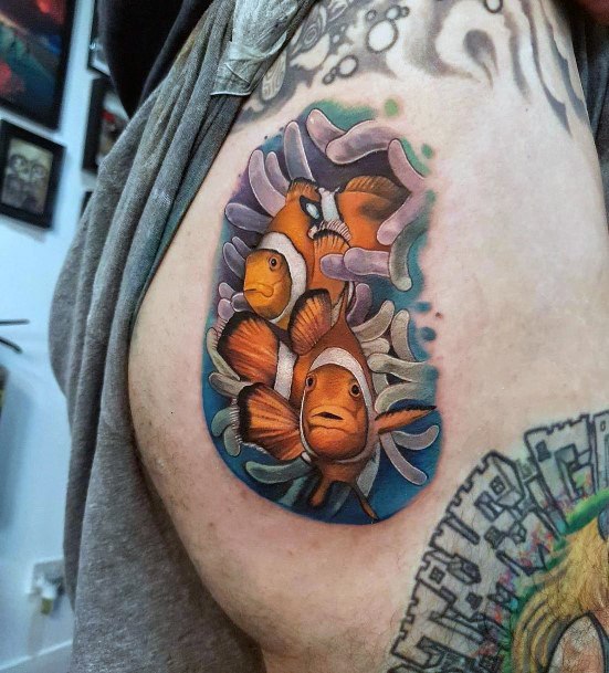 Nice Clown Fish Tattoos For Women