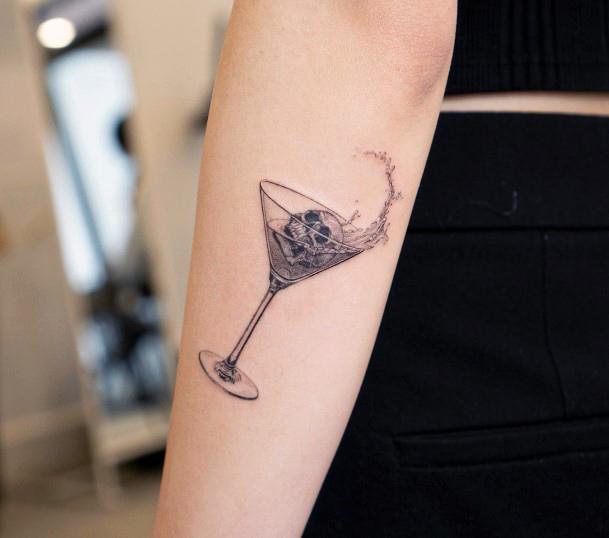 Nice Cocktail Tattoos For Women