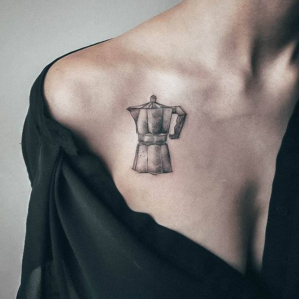 Nice Coffee Pot Tattoos For Women