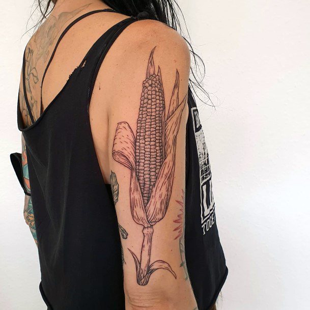 Nice Corn Tattoos For Women