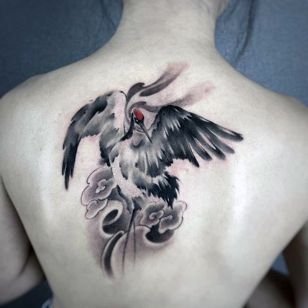 Nice Crane Tattoos For Women