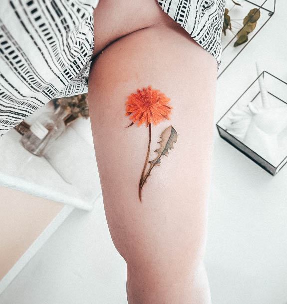 Nice Dandelion Tattoos For Women