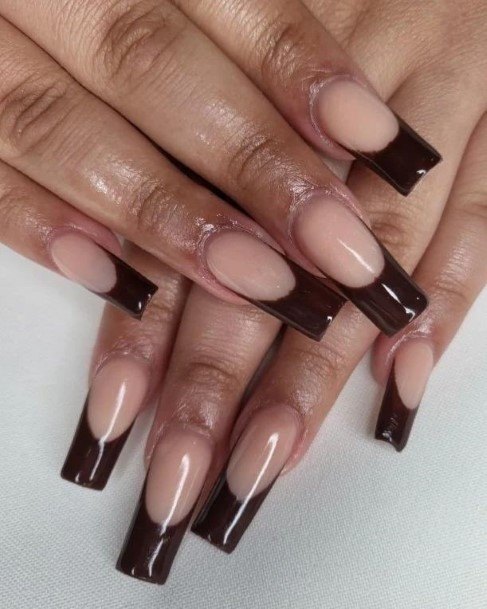 Nice Dark Brown Nails For Women