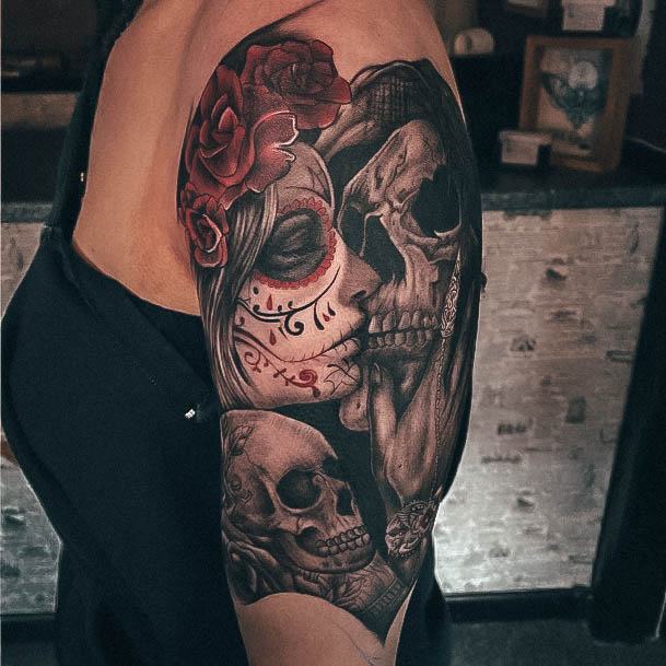 Nice Day Of The Dead Tattoos For Women