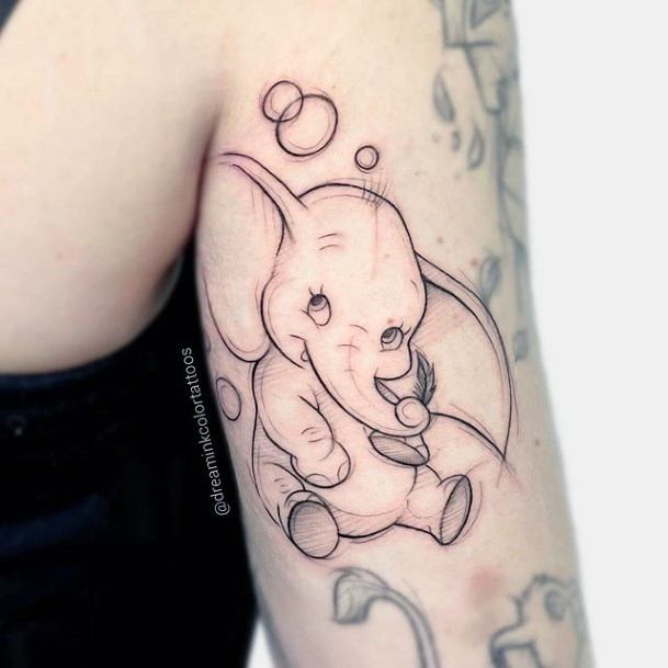 Nice Dumbo Tattoos For Women