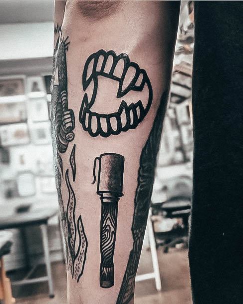 Nice Fangs Tattoos For Women