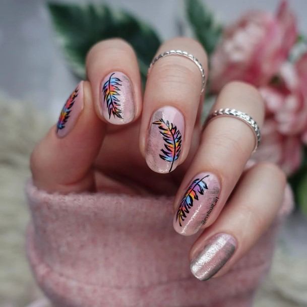 Nice Feather Nails For Women