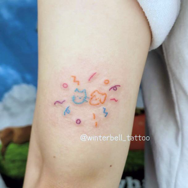 Nice Fireworks Tattoos For Women