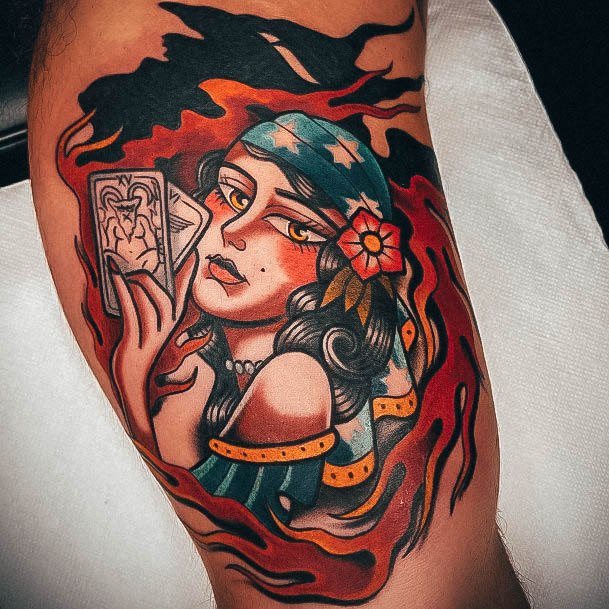 Nice Fortune Teller Tattoos For Women