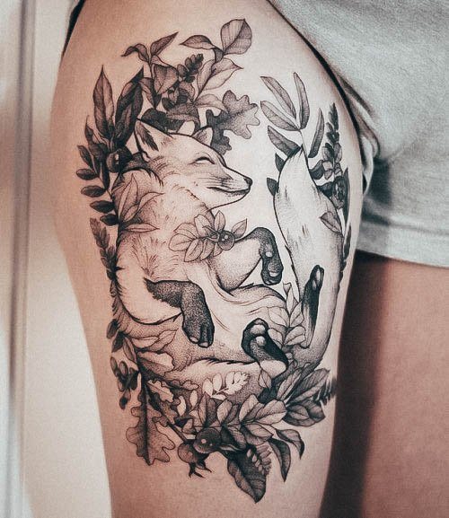 Nice Fox Tattoos For Women