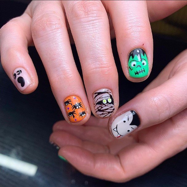 Nice Frankenstein Nails For Women