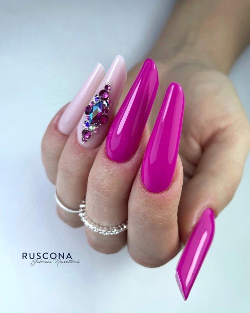 Nice Fuchsia Nails For Women