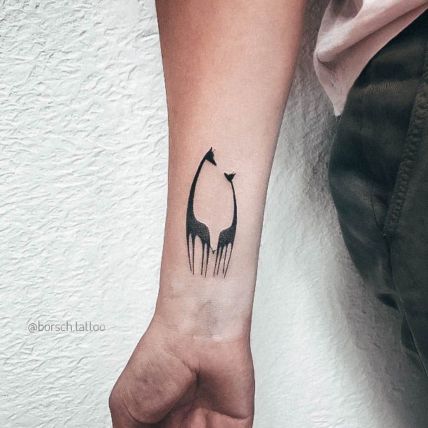 Nice Giraffe Tattoos For Women