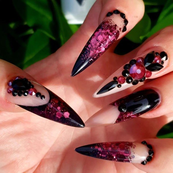 Nice Glitter Ombre Nails For Women