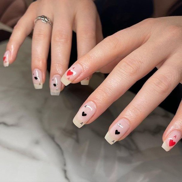 Nice Heart Nails For Women